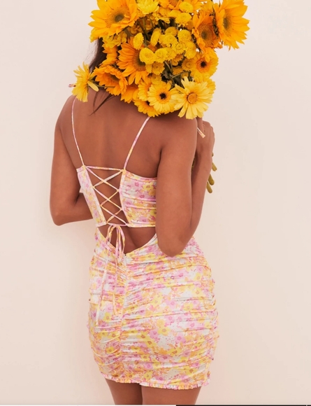 *Pics Updated!*🍋For Love and Lemons Pastel Punch Mini Dress WITH Thong Panty! - Picture 16 of 16